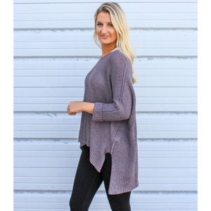 V Neck Woven Sweater Top
